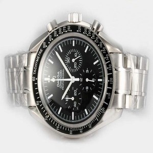 Omega Speedmaster Broad Arrow 3551.50.00 Round Black Dial Silver Stainless Steel Strap Watch