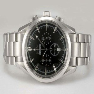 Omega Speedmaster Broad Arrow 3551.50.00 Stainless Steel Bezel Quartz Chronograph Black Dial Watch