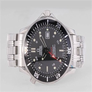 Omega Speedmaster Broad Arrow GMT 2538.20 Black Dial Automatic Watch
