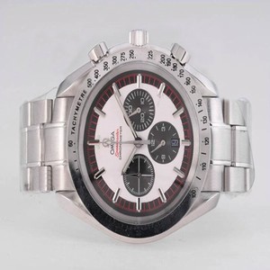 Omega Speedmaster Broad Arrow Rattrapante 3582.31.00 White Dial Silver Stainless Steel Strap Watch