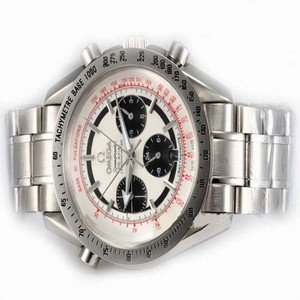 Omega Speedmaster Broad Arrow Rattrapante 3582.31.00 White Dial Stainless Steel Bezel Watch