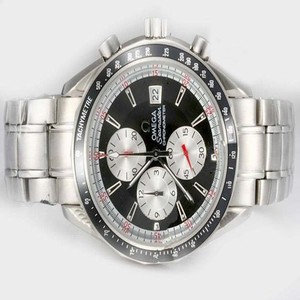 Omega Speedmaster Date 3210.51.00 Round Silver Stainless Steel Strap Mens Watch