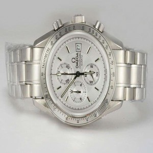 Omega Speedmaster Date 3211.30.00 42mm Quartz Chronograph White Dial Watch