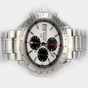 Omega Speedmaster Date 3211.31.00 White Dial 40mm Silver Stainless Steel Strap Watch