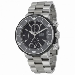 Open Box - Oris Pro Diver Black Dial Titanium Open Box Men's Watch 674-7630-7154MB