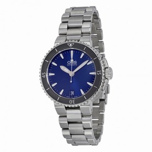 Oris Aquis Automatic Blue Dial Stainless Steel Ladies Watch 733-7652-4135MB
