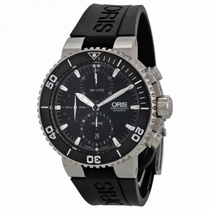 Oris Aquis Automatic Chronograph Black Dial Black Rubber Watch 774-7655-4154RS