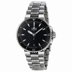 Oris Aquis Date Automatic Black Dial Stainless Steel Ladies Watch 01 733 7652 4154 07 8 18 01P