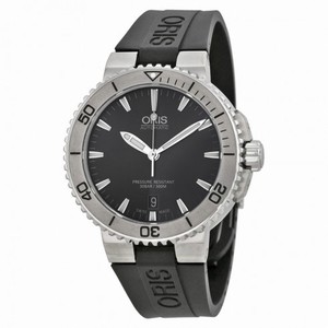 Oris Aquis Date Grey Dial Black Rubber Men's Watch 01 733 7676 4153-07 4 21 34