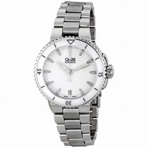 Oris Aquis Date Steel & Ceramic Ladies Watch 733-7652-4156MB