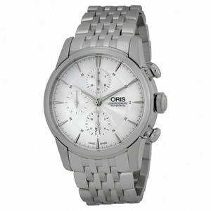 Oris Artelier Chronograph Silver Dial Stainless Steel Men's Watch 774-7686-4051MB