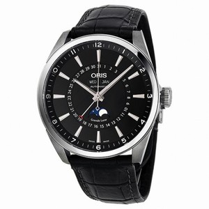Oris Artelier Complication Black Dial Automatic Black Leather Men's Watch  01 915 7643 4054 07 5 21 81FC