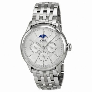 Oris Artelier Complication GMT Automatic Silver Dial Men's Watch 581-7592-4091MB