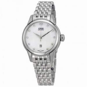 Oris Artelier Date Mother Of Pearl Stainless Steel Ladies Watch 01 561 7687 4091-07 8 14 77