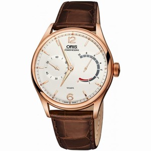 Oris Artelier Silver Dial 18kt Rose Gold Men's Watch 110-7700-6081LS