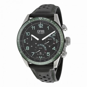 Oris Artix Calobra Chronograph Automatic Black Dial Black Leather Men's Watch 676-7661-4494SET