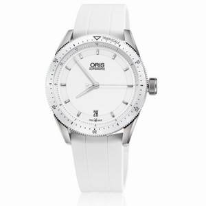 Oris Artix GT Date White Dial White Rubber Ladies Watch 01 733 7671 4156-07 4 18 30FC