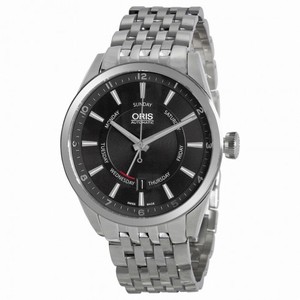 Oris Artix Pointer Moon Automatic Silver Dial Brown Leather Men's Watch 755-7691-4054MB