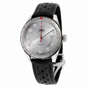 Oris Atrix GT Date Silver Dial Black Leather Men's Watch 01 733 7671 4461-07 5 18 87FC