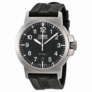 Oris BC3 Black Dial Black Rubber Men's Watch 735-7641-4164RS