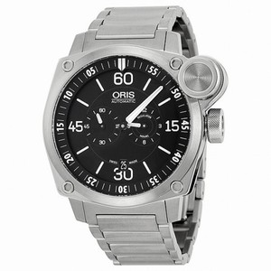 Oris BC4 Der Meisterflieger Automatic Black Dial Steel Men's Watch 749-7632-4194MB