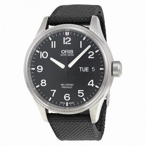 Oris Big Crown Automatic Black Dial Black Textile Men's Watch 752-7698-4164TS