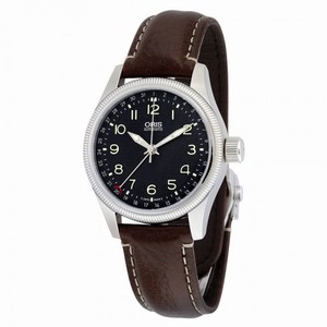 Oris Big Crown Pointer Date Black Dial Brown Leather Men's Watch 754-7679-4034LS