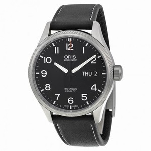 Oris Big Crown Pro Pilot Black Dial Black Leather Men's Watch 752-7698-4164LS