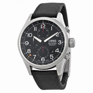 Oris Big Crown Pro Pilot Chronograph Black Dial Black Fabric Men's Watch 677-7699-4164FS