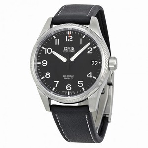 Oris Big Crown Propilot Automatic  Black Dial Black Leather Men's Watch 751-7697-4164LS