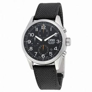 Oris Big Crown ProPilot Chronograph Black Dial Black Leather Men's Watch 774-7699-4134BKFS