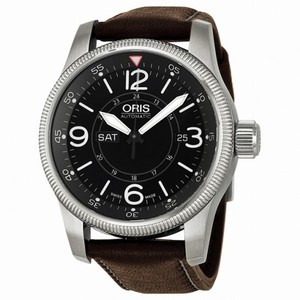 Oris Big Crown Timer Black Dial Brown Leather Men's Watch 735-7660-4064LS