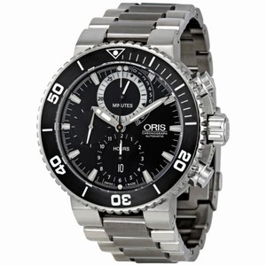 Oris Carlos Coste Black Dial Automatic Chronograph Men's Watch 674-7655-7184-SET