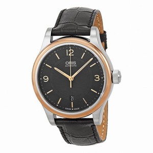 Oris Classic Date Black Dial Black Leather Men's Watch 01 733 7594 4334-07 5 20 11