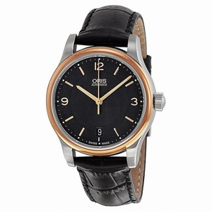 Oris Classic Date Black Dial Black Leather Men's Watch733-7578-4334LS