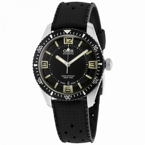 Oris Divers Heritage Sixty-Five Automatic Black Dial Black Rubber Men's Watch 733-7707-4064RS