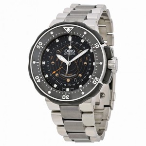 Oris ProDiver Pointer Moon Black Dial Stainless Steel Men's Watch 01 761 7682 7154-Set