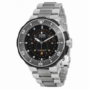 Oris ProDiver Pointer Moon Black Dial Titanium Men's Watch 01 761 7682 7134-Set