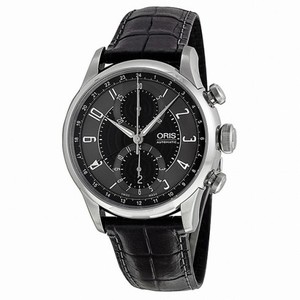 Oris Raid 2012 Chronograph GMT Automatic Black Dial Men's Watch 677-7603-4084LS