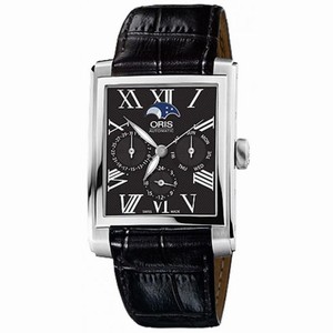 Oris Rectangular Black Dial Automatic Men's Watch 582-7658-4034LS