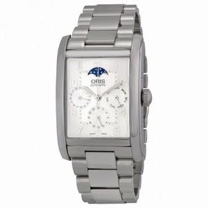 Oris Rectangular Complication Automatic Silver Dial Stainless Steel Men's Watch 582-7694-4061MB