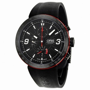 Oris TT1 Black Dial Rubber Men's Watch 674-7659-4764RS