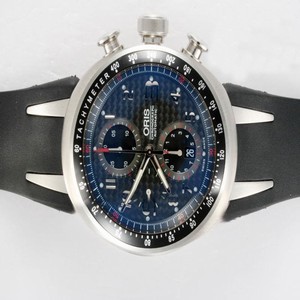 Oris TT3 Chronograph Automatic 674-7587-7264 Mens Blue Rubber Strap Round Watch