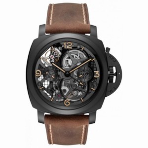 Panerai Lo Scienziato Luminor 1950 Tourbillon GMT Skeletal Men's Watch PAM00528