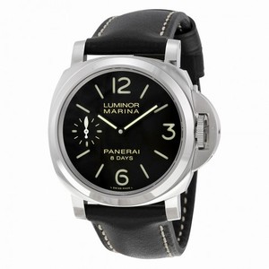 Panerai Luminor Marina Black Dial Black Leather Men's Watch PAM00510