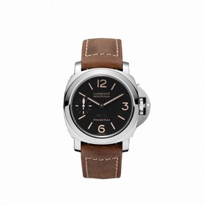 Panerai Luminor Marina Black Dial Brown Leather Men's Watch PAM00466