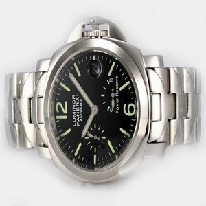 Panerai Luminor PAM 00090 Silver Stainless Steel Strap Midsize 44mm Watch