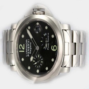 Panerai Luminor PAM 222 Mens Silver Stainless Steel Strap Stainless Steel Bezel Watch