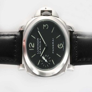 Panerai Luminor PAM00111 Midsize Black Ostrich Leather Strap Watch