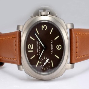 Panerai Luminor PAM00111 Midsize Titanium Case Stainless Steel Bezel Watch